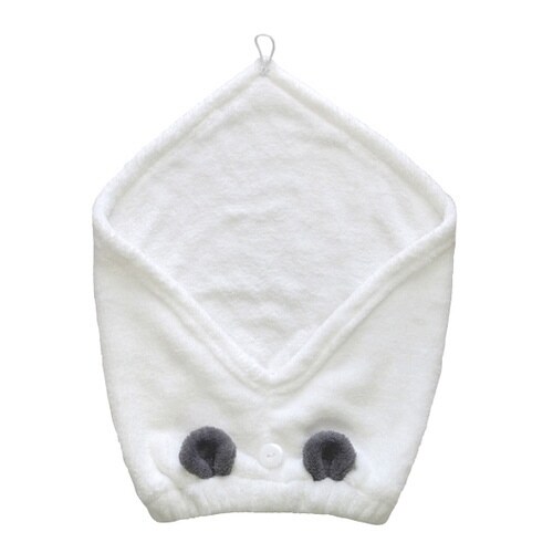 ヘアターバン 吸水アニマル ヘアキャップ パンダ