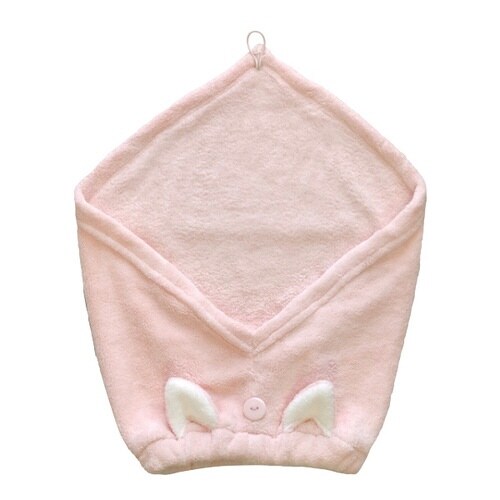 ヘアターバン 吸水アニマル ヘアキャップ ネコ