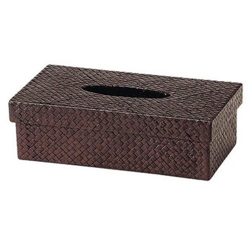 ティッシュケース パンダン 葉 ダークブラウン