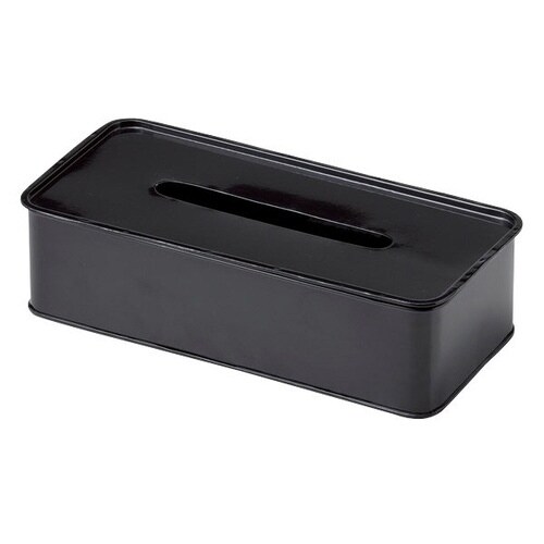 ティッシュケース ブリキ おしゃれ ブラック