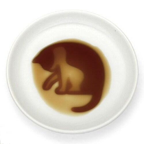 醤油皿 9cm ネコ 皿 食器 和食器 ころがす