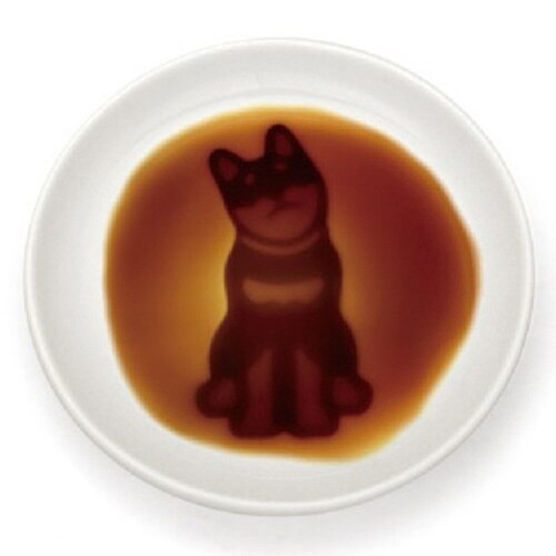 醤油皿 9cm イヌ 皿 食器 和食器 すわる