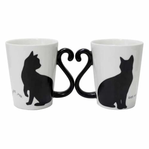 マグカップ ペア 300ml 黒猫 ツインマグ