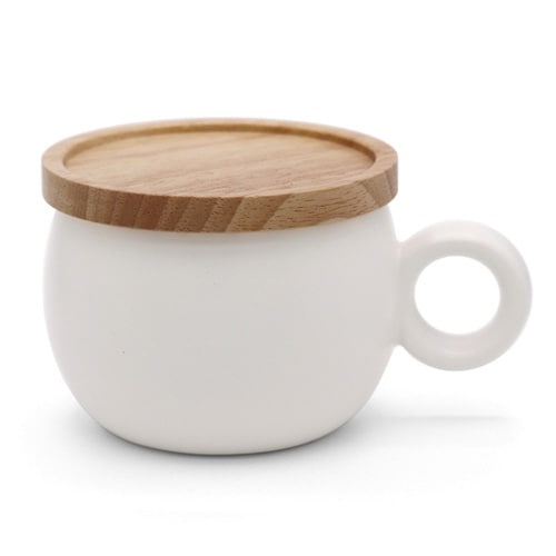 マグカップ フタ付き 280ml ホワイト