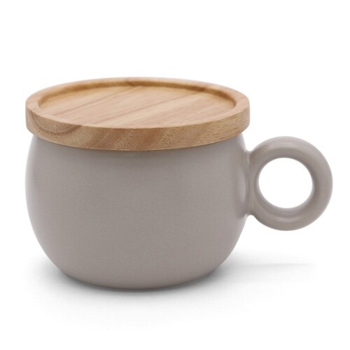 マグカップ フタ付き 280ml ライトグレー