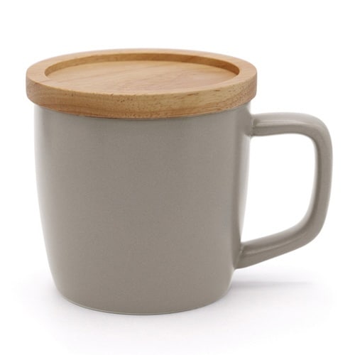 マグカップ フタ付き 280ml ライトグレー
