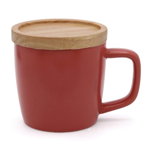 マグカップ フタ付き 280ml レッド