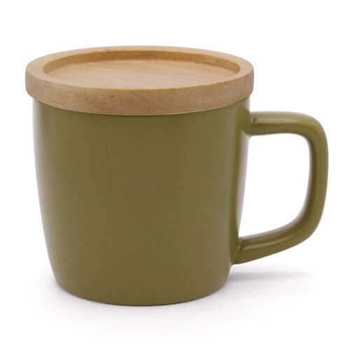 マグカップ フタ付き 280ml グリーン