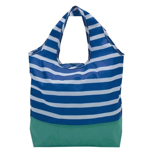 エコバッグ 反射で光るエコバッグ ネイビーボーダー