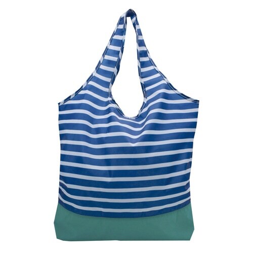 エコバッグ 反射で光るエコバッグ ネイビーボーダー