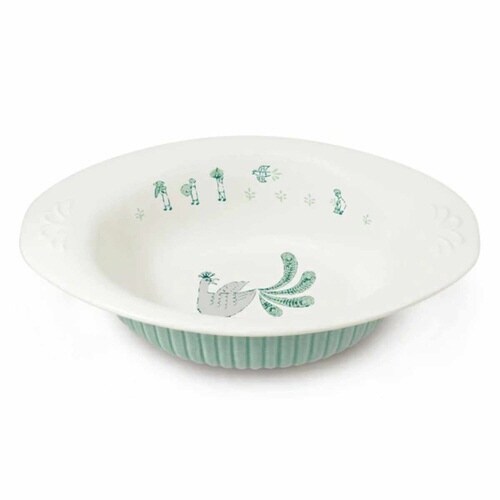 カレー皿 24cm おまち堂 皿 食器 クジャク