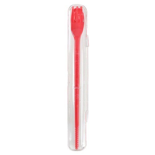 箸 3WAY スプーン フォーク 18cm レッド