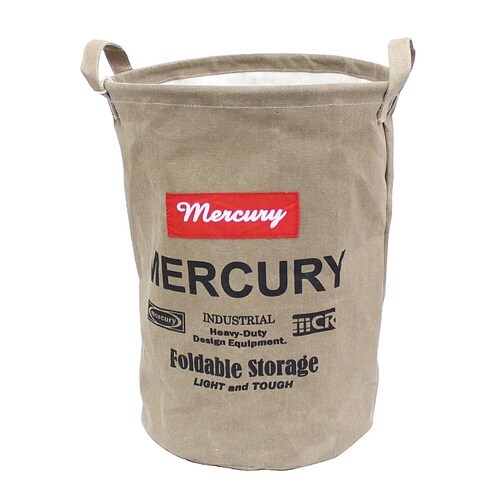 バスケット 直径28×高さ36cm サンドベージュ