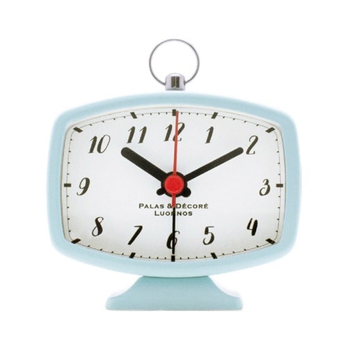 目覚まし時計 コンパクト 小さめ 置き時計 ブルー