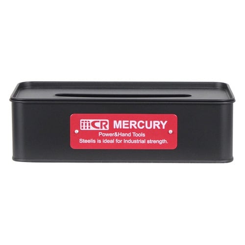 ティッシュケース ブリキ ブラック