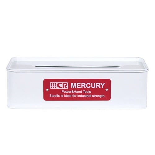 ティッシュケース ブリキ ホワイト