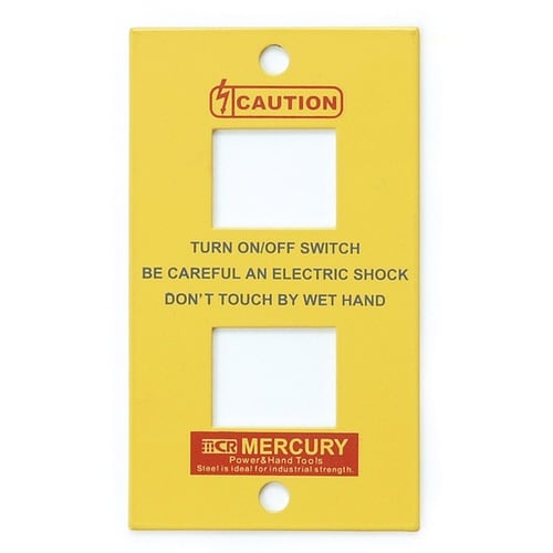 スイッチカバー 2口 2穴 イエロー