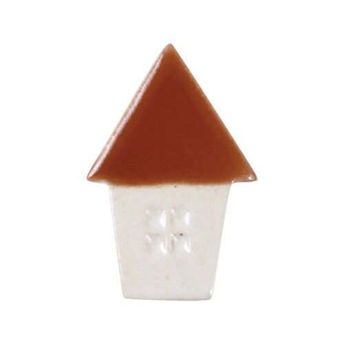 箸置き 5cm 三角屋根のお家 箸置 磁器 レッド