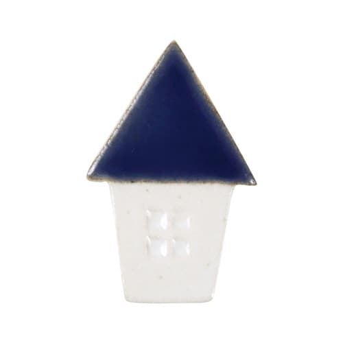 箸置き 5cm 三角屋根のお家 箸置 磁器 ブルー