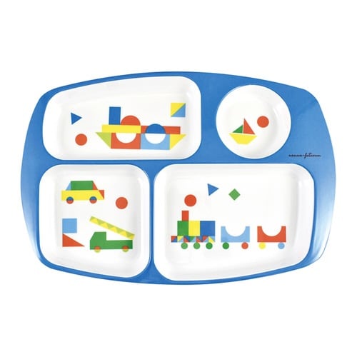 ランチプレート 仕切り皿 子ども用 ブルー