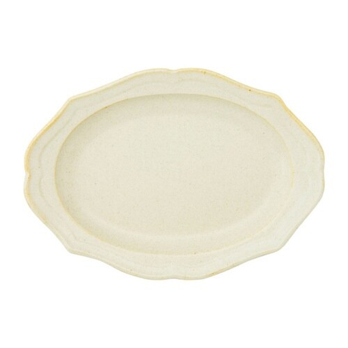 プレート 24cm 楕円皿 アイボリー