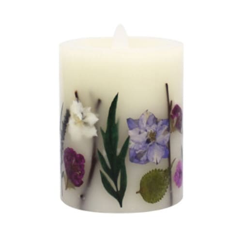 キャンドル ショート LED 花 パープル