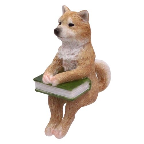 マスコット 犬 置物 インテリア 本