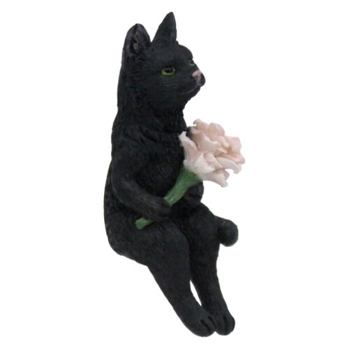 マスコット ネコ 置物 インテリア フラワー