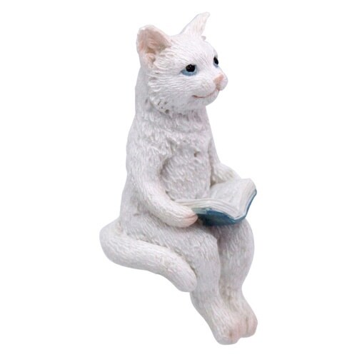 マスコット ネコ 置物 インテリア 本