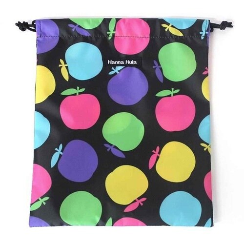 巾着袋 M 消臭 抗菌 大 カラフルりんご