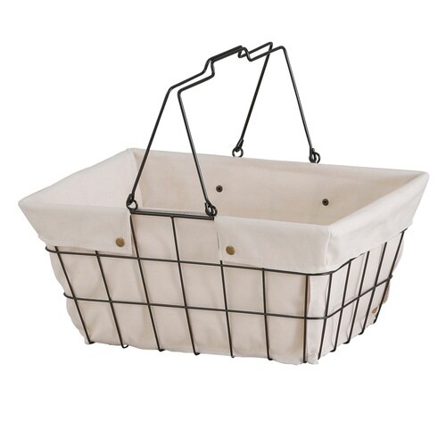 ワイヤーバスケット L アイボリー