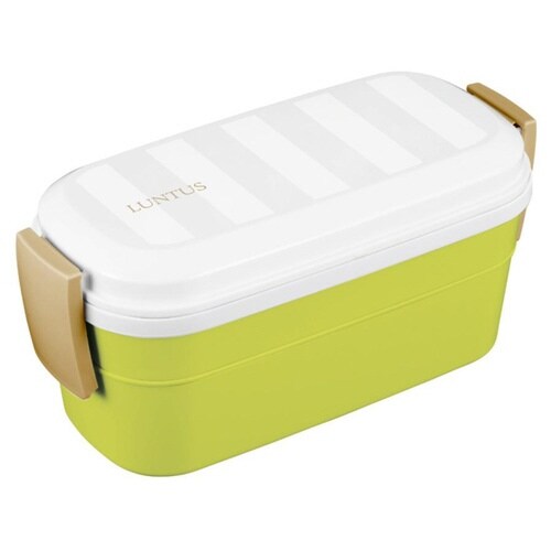 弁当箱 2段 600ml 箸 ライトグリーン