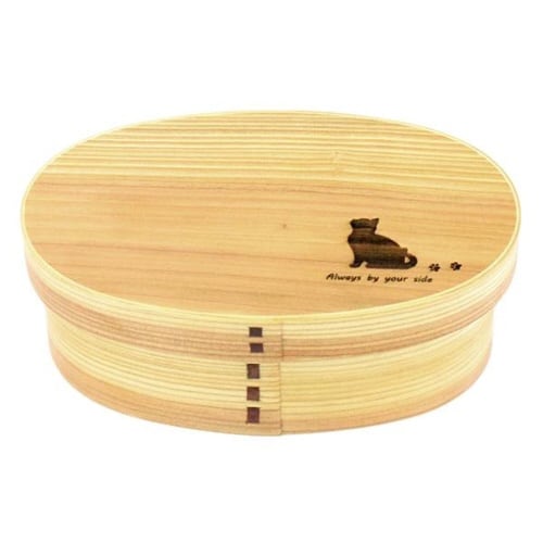 お弁当箱 曲げわっぱ 400ml クロネコ