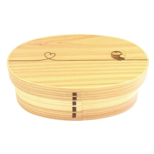 お弁当箱 曲げわっぱ 600ml フクロウ