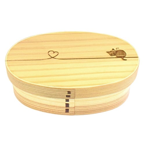 お弁当箱 曲げわっぱ 700ml ネコ