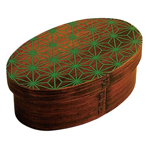 弁当箱 曲げわっぱ 400ml 1段 グリーン