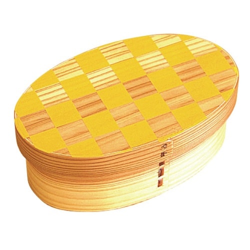 弁当箱 曲げわっぱ 400ml 1段 オレンジ