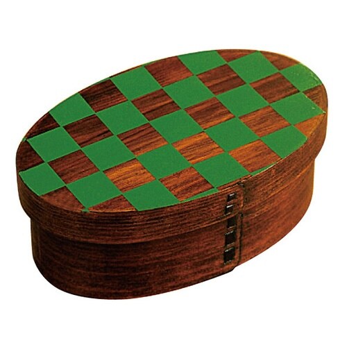 弁当箱 曲げわっぱ 400ml 1段 グリーン