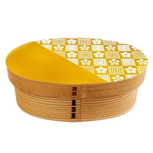 お弁当箱 曲げわっぱ 400ml ウレタン 黄