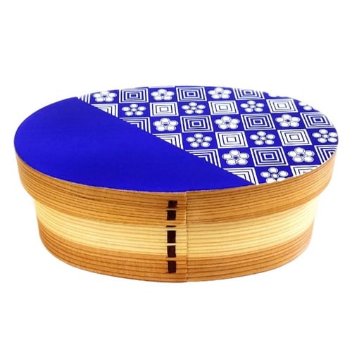 お弁当箱 曲げわっぱ 400ml ウレタン 紺青