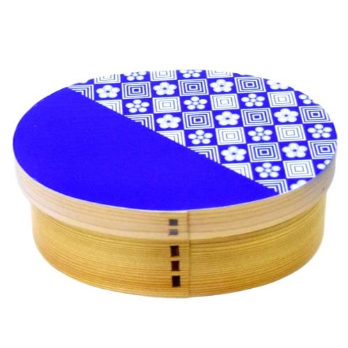 弁当箱 曲げわっぱ 600ml 1段 紺青