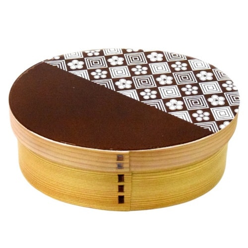 弁当箱 曲げわっぱ 600ml 1段 ウレタン 紫