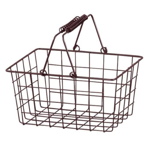 ワイヤーバスケット S ブラウン