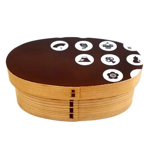 弁当箱 曲げわっぱ 400ml 1段 ウレタン 紫