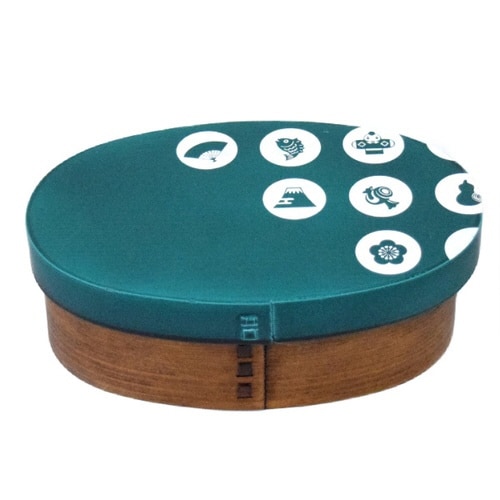 お弁当箱 曲げわっぱ 400ml 1段 漆 青