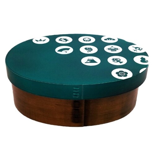 弁当箱 曲げわっぱ 600ml 1段 漆 青