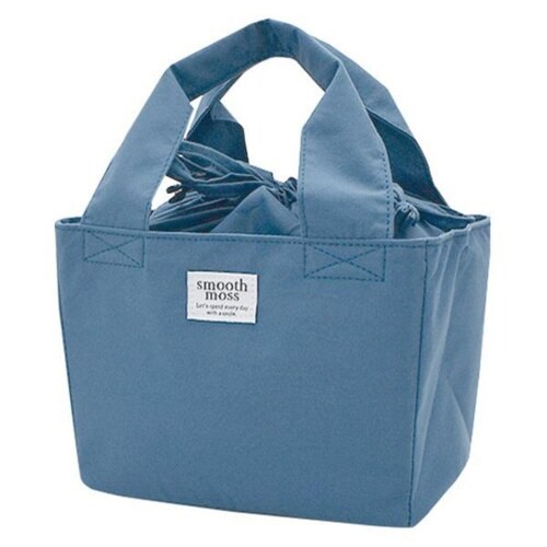 ランチバッグ 保冷 巾着 smooth ブルー