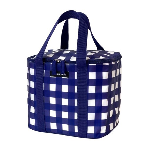 ランチバッグ 保温 保冷 ギンガムネイビー
