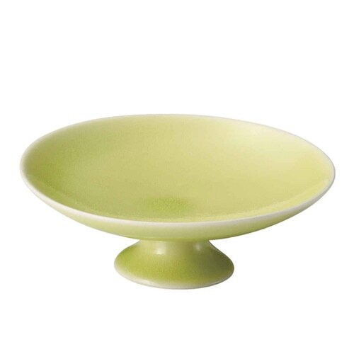 プレート 14cm 高台 隠れ窯 映 イエロー