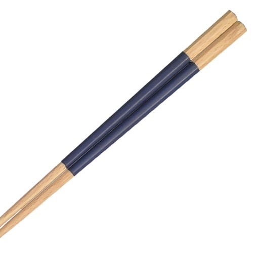 箸 23cm やさしい彩り 八角箸 天然木 ルリ